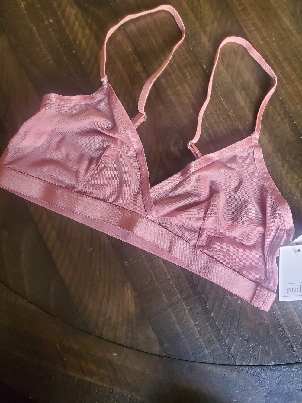 Auden Triangle Bralette in Dusty Rose